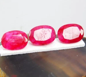 Lote de piedras preciosas sueltas con forma ovalada rubí rosa africano natural certificado 29,30 quilates - Imagen 1 de 9