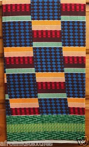 Afrikanischer Kente Druck Stoff Tuch helle & kräftige Farben 100 % Baumwolle verkauft pro Yard - Bild 1 von 8