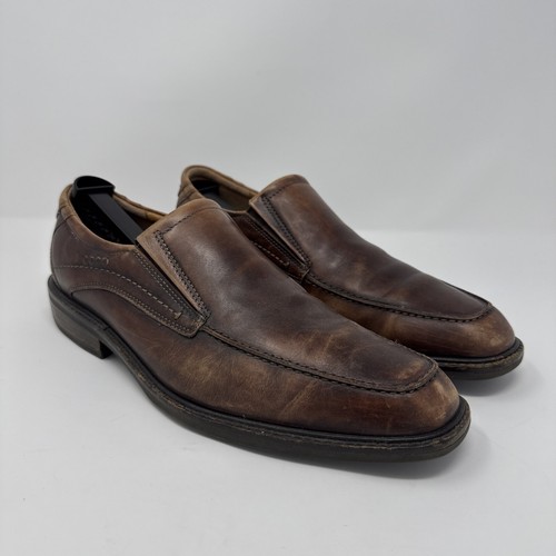 Mocassini slip on uomo Ecco in vera pelle marrone taglia 44 10 5 US 44p051804152102