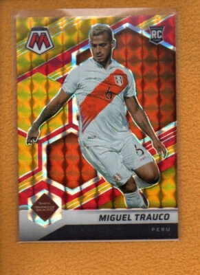 Miguel Trauco 2021-22 Panini Mosaic FIFA Choice Red & Gold Prizm RC #41 /88 Peru - Image 1 of 4