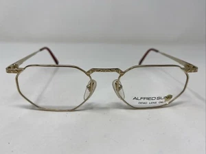 Alfred Sung Japan 1214 Flex Gold W/ Satin 51-18-140 Eyeglasses Frame BD58 - Picture 1 of 8