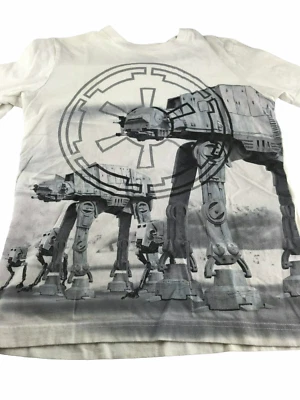Old Navy Collectibles T Shirt Size Kid's 10/12 Large.  Star Wars.  White Gray - Image 1 of 4
