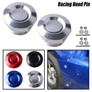 KIT DE BLOQUEO DE CAPÓ PLACA PASADOR CAPÓ MONTAJE ASPECTO CARRERAS PLATA UNIVERSAL AO - Imagen 1 de 7