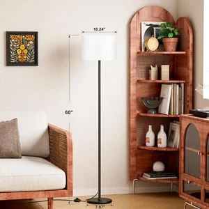 Modern Floor Lamp with Shade 60" Tall Lamps Standing for Living Room Bedroom - Picture 1 of 6
