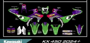 Graphic Kit Vinyl Wrap Decals Sticker motorcross 2024+ Kawasaki KX 450 MX - Bild 1 von 5