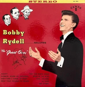 "ÁLBUM LP DE AUTÓGRAFOS FIRMADOS A MANO BOBBY RYDELL ""LOS GRANDES" - Imagen 1 de 2