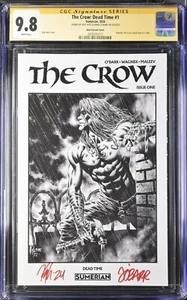CGC SS 9.8 - The Crow Dead Time 1 B&W NYCC Trade Signed Kyle Hotz & James O’Barr - Picture 1 of 3