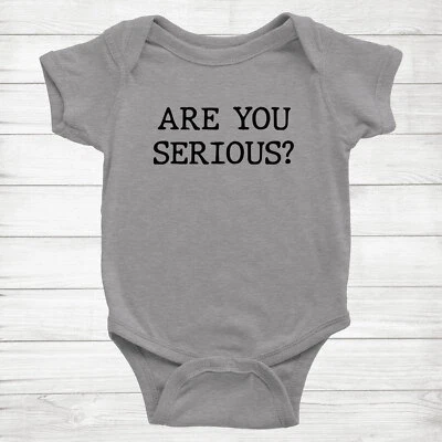 Funny Are You Serious Joke Sarcastic Family Bebé Body Mameluco Ropa Acanalada Foto 1 de 2