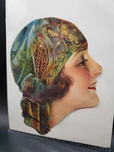 Rolf Armstrong Antique Lithograph Die Cut Of Martha Mansfield Original NOT Repro - Picture 1 of 12