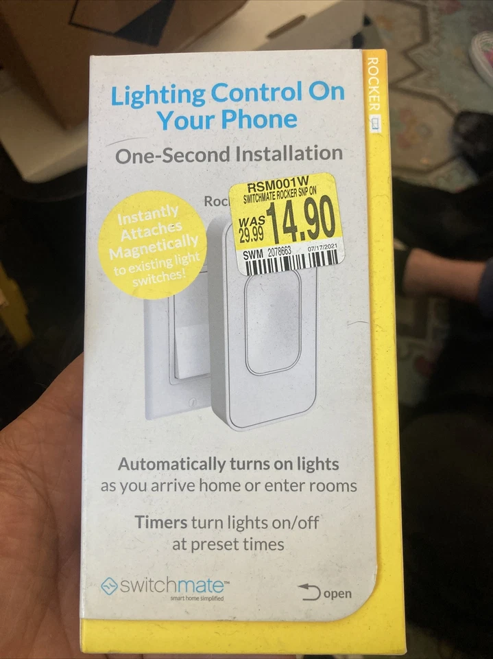 INTERRUPTOR BASCULANTE SWITCHMATE INTERRUPTOR DE LUZ A PRESIÓN CONTROL Bluetooth, Android/iOS Foto 1 de 1