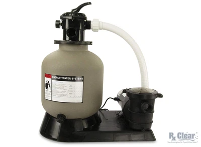 RX CLEAR® Rx Clear Radiant Above Ground Swimming Pool Sand Filter Systems (Various Sizes)