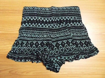 # FOREVER 21 MUJER TALLA PEQUEÑA (23x2,5) PANTALONES CORTOS FLUIDOS-TIRO ALTO-TIRÓN-ELÁSTICOS-EUC Foto 1 de 4