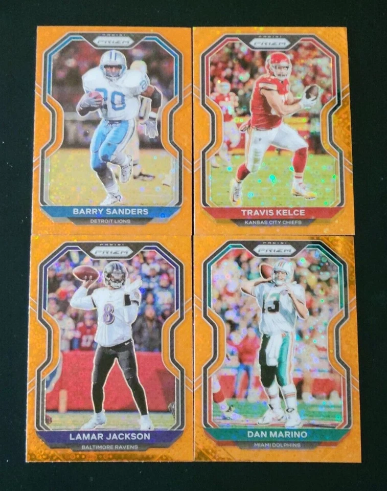 2020 Prizm Football ORANGE DISCO PRIZMS Veteran Parallels 1-300 Pick Your Card - Image 1 of 1