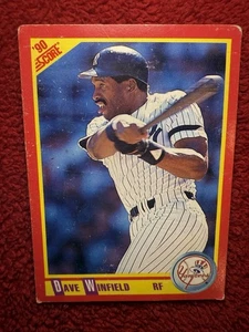 Vintage 1990 Dave Winfield New York Yankees Score MLB Baseball Trading Card 307 - Foto 1 di 12