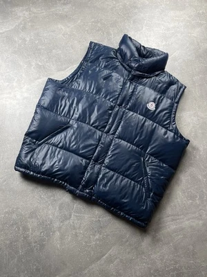 Moncler Grenoble Vintage 1990s Navy Blue Down Puffer Vest Made in France Size 6 - Image 1 of 4