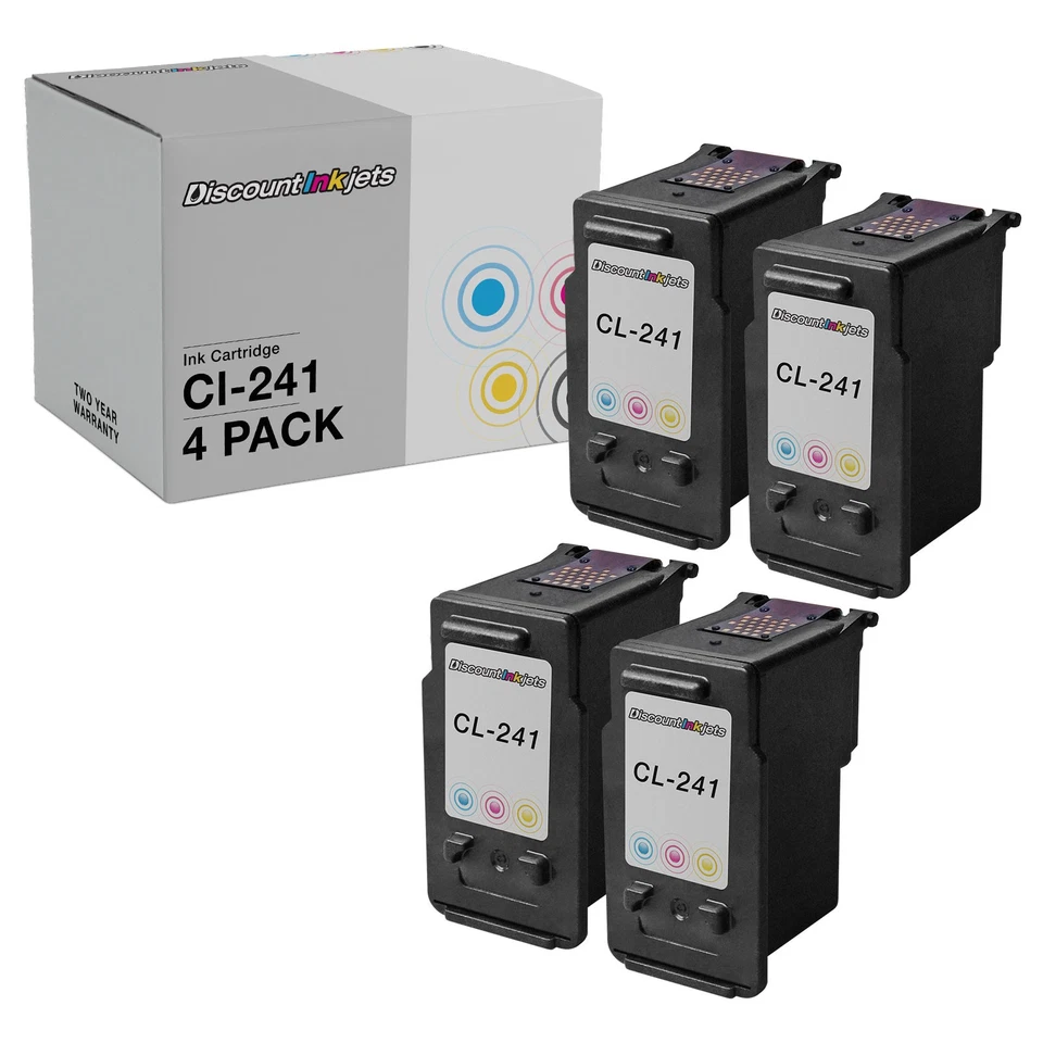 Cartucho de tinta de impresora color 4 CL-241 241 5209B001 para Canon MG2120 MG220 MG3126 Foto 1 de 4