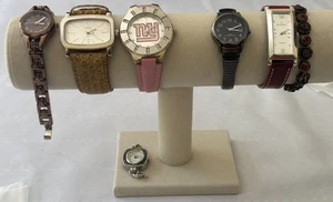 6 Sport Vtg Women’s Watches&Bracelet, New Batteries Working - Picture 1 of 11