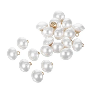 20 Piezas Botones para Ropa Redondos Blanco Media Costura Adornos - Imagen 1 de 20
