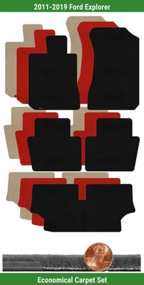 Juego de alfombrillas Velourtex personalizadas para Ford Explorer 2011-2019 (5 piezas) #LX0 Foto 1 de 4