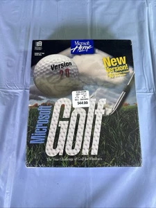 Microsoft Golf Version 2.0 (1994) – Sealed Big Box PC Game – 3.5” Floppy Disks - Picture 1 of 10