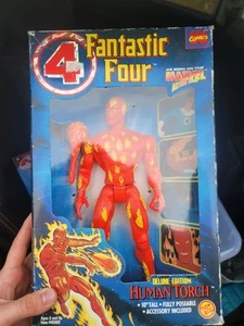Marvel Fantastic 4 HUMAN TORCH Actionfigur 10" Deluxe Edition 1994 ToyBiz - Bild 1 von 5