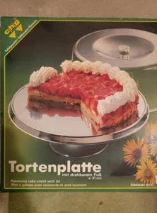 CHG Tortenplatte Mit Fuß und Haube - Bild 1 von 2