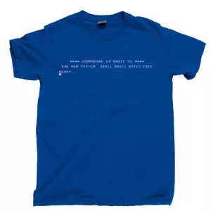 T-Shirt Commodore 64 Startbildschirm Konsole Tastatur bereit Computer Programmierer T-Shirt - Bild 1 von 9