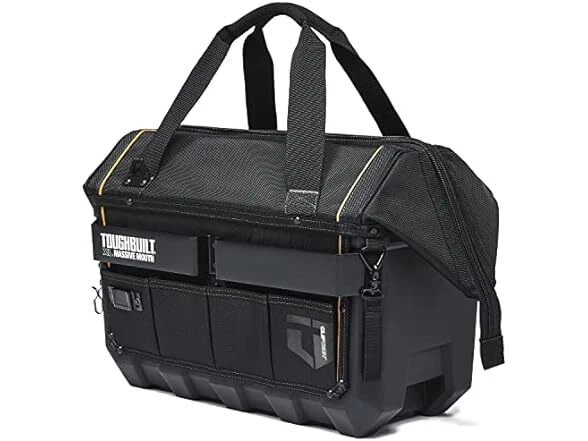 ToughBuilt - 20" Massive Mouth Tool Bag w/Waterproof Base - Durable and Rugged,