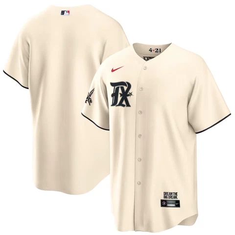 Men's Texas Rangers Cream 2023 City Connect Replica Jersey Cover
