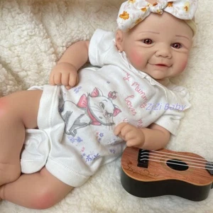 17" Full Silicone Reborn Baby Lifelike Soft Silicone Newborn Doll Birthday Gift - Picture 1 of 7