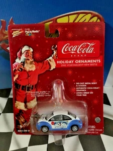 Johnny Lightning JL 2004 Coca-Cola Holiday Ornaments 2000 VW New Beetle BLUE - Picture 1 of 1