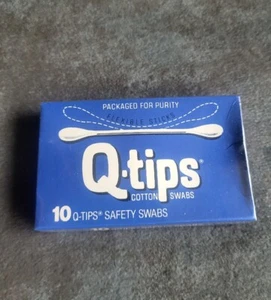 Hisopos de algodón flexibles Q-Tips vintage (10 unidades) #030648 - 100 % algodón *NUEVO* - Imagen 1 de 3