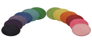 Koeckritz 12 Rainbow Kids Crazy Carpet Circle Seats - 18” Round Soft Cushions - Picture 1 of 16