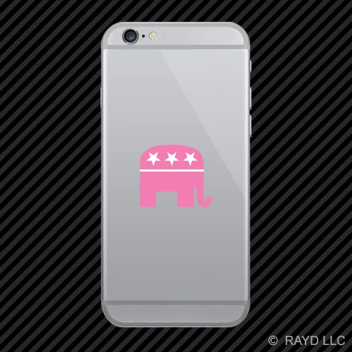 Розовый республиканский слон GOP сотового телефона стикер мобильный штампованный девочка - Изображение 1 из 1
