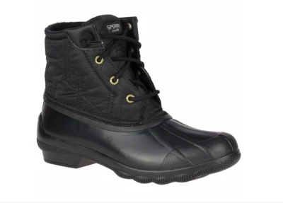 Women's Sperry Syren Gulf Wool Quilt Duck Boots STS84450  Black - Image 1 of 4