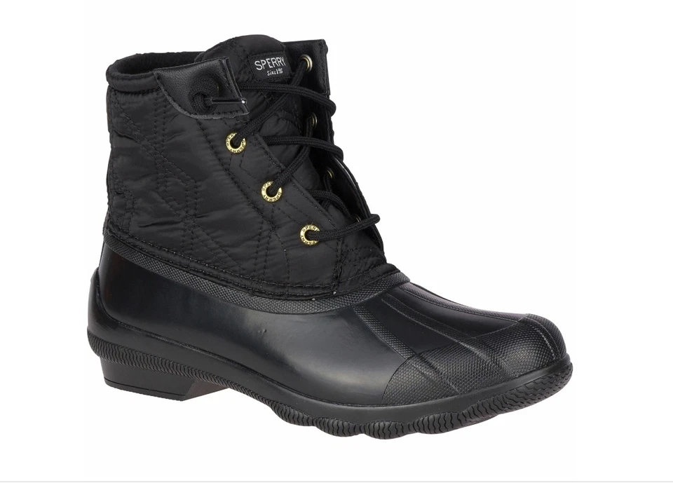 Women's Sperry Syren Gulf Wool Quilt Duck Boots STS84450  Black - Image 1 of 4