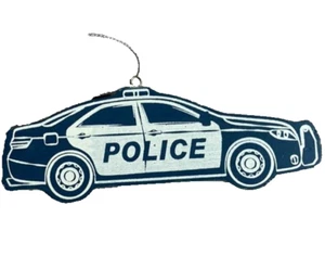 Ornamento Natale Auto Polizia Legno Blu Bianco Wondershop (M13) - Foto 1 di 6