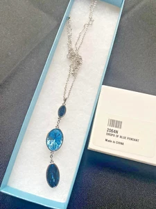 Prüfstein Kristall von Swarovski TCS Tropfen blau Anhänger 2064N - Bild 1 von 1