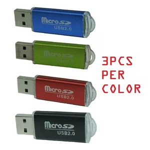Portable USB 2.0 Adapter Micro SD SDHC Memory Card Reader Writer Flash Drive - Picture 1 of 13