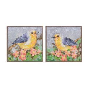 Framed Bird Canvas Block - Picture 1 of 1