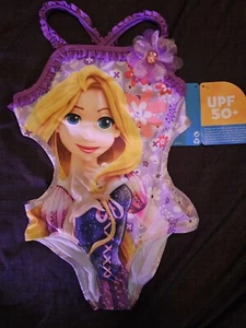 [Disney Store] Rapunzel Trikini Swimsuit for Girls - Size 7/8 New One Piece  - Picture 1 of 2