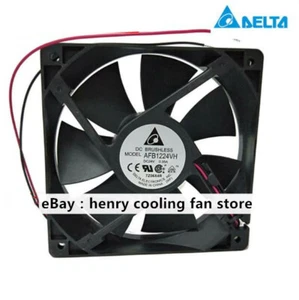 Delta AFB1224VH Axial Fan DC 24V 0.35A 120*120*25mm 103.75CFM 2-wire cooling fan - Picture 1 of 3