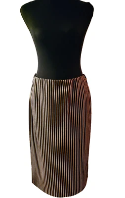 Falda Mujer Philosophy Negra Multicolor Rayas Talla XL, Nueva Con Etiquetas Foto 1 de 2