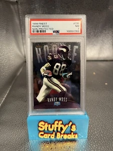 1998 Topps Finest Randy Moss Vikings RC Rookie PSA 7 quasi nuovo - Foto 1 di 2