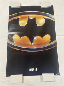 Nuevo de Lote Antiguo 1989 Batman Original Enrollado Sin Usar 27x40 Una Hoja Avanzada Póster de Película - Imagen 1 de 5