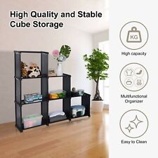 3-Tier Storage 6 Cube Closet Organizer Shelf Stackable Storage Shelves for Home