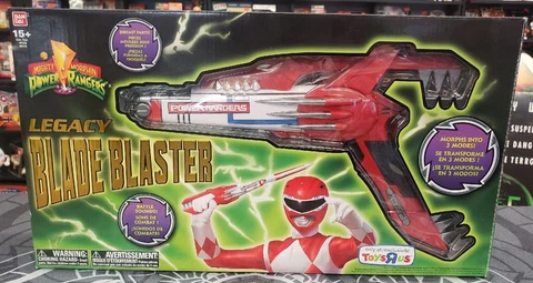 Mighty Morphin Power Rangers RED RANGER Legacy Blade Blaster - w/ Box - NICE! Cover
