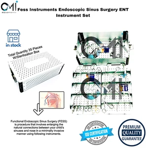 Fess Instruments Set Endoscopic Sinus Surgery ENT Instruments Complete With Box - Picture 1 of 7