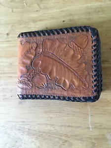 Vintage Wallet Leather Manmade - Picture 1 of 5