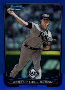 2012 (RAYS) Bowman Chrome Blue Refractors #4 Jeremy Hellickson/250